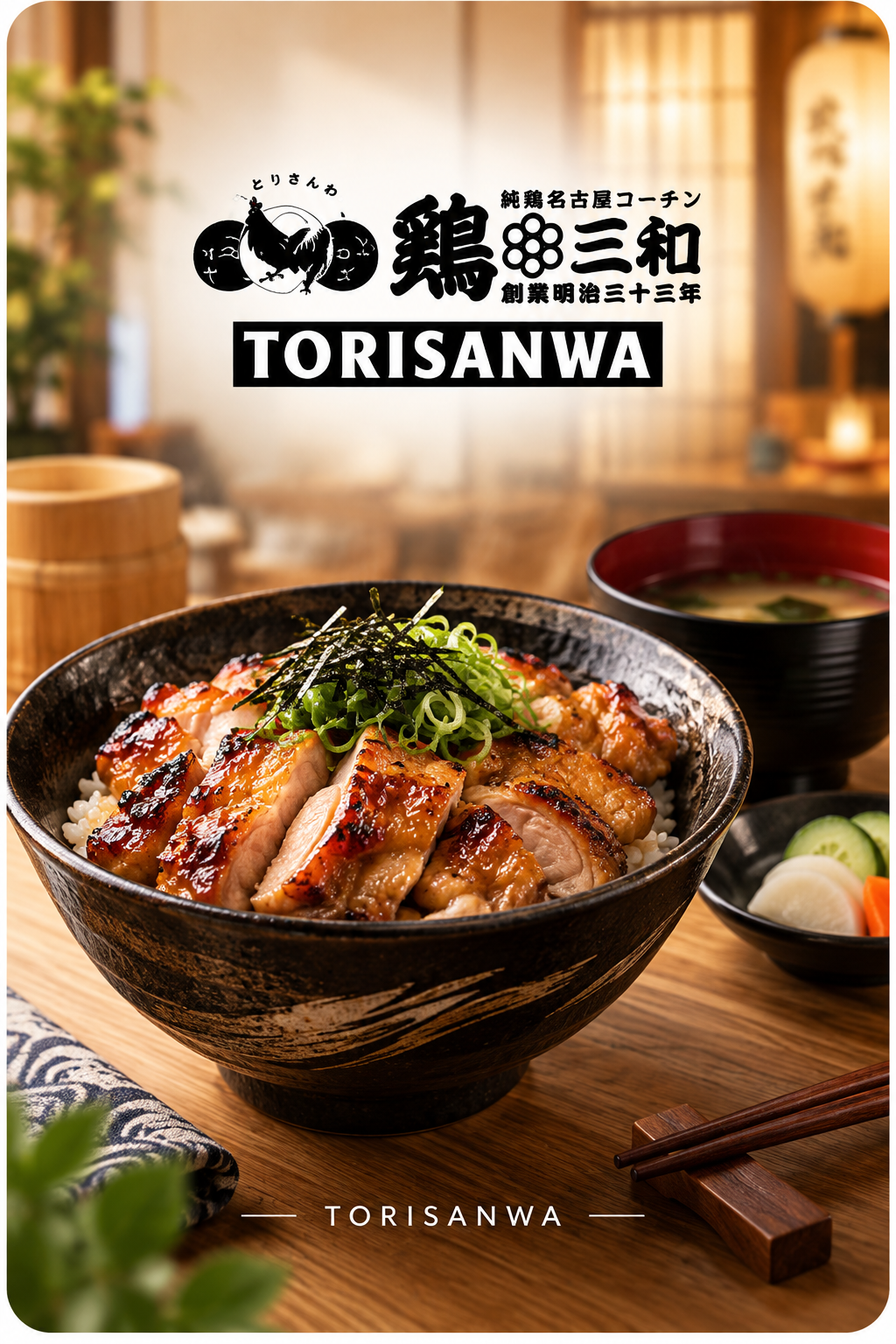 Torisanwa grilled chicken rice bowl